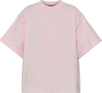 Jil Sander T-shirt met bedrukt logo - Dames - T-shirts - Roze - XS - Katoen - Tops