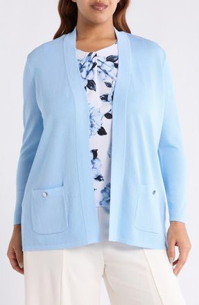 Anne Klein Malibu Open Front Cardigan in Lakeshore at Nordstrom, Size 3 X