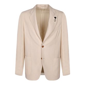 Lardini Formal Blazers, male, White, Size: XL Roma Jacket