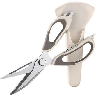 OEM Tijeras De Cocina Resistentes, Multiusos, De Acero Inoxidable, Desmontables, Aptas Para Lavavajillas, Con Tapa Magn&eacute;tica Para Frigor&iacute;fico, Color Gris