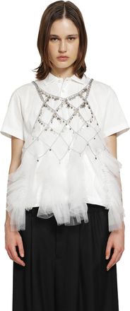 Comme Des Gar&ccedil;ons Link Chain Crop Top with Stars