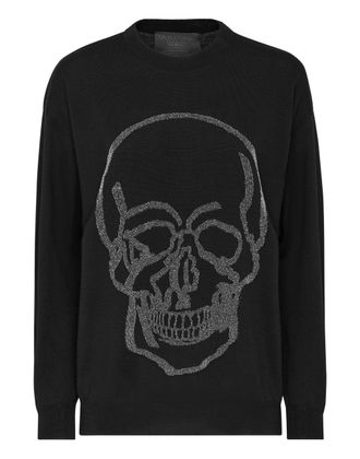 Philipp Plein Wool Pullover Round Neck LS