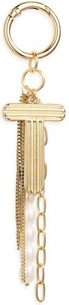 Chelsea28 Initial Faux Pearl Bag Charm in T- White- Gold at Nordstrom