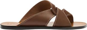 ATP Atelier Cannella Gestikte Leren Sandalen - Dames - Sandalen - Bruin - 41 EU - Schoenen