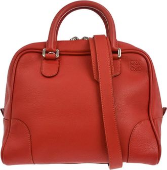 Loewe Amazona 75 Bag Leather Red Leather Handbag (Pre-Owned)