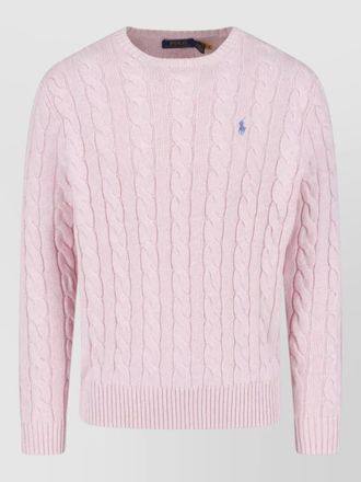 Polo Ralph Lauren crewneck sweater cable knit ribbed trims