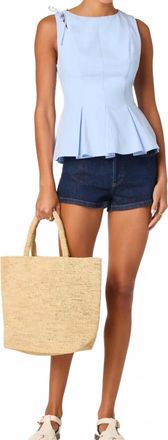 Astr Kalish Peplum Top In Blue