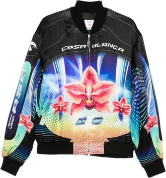Casablanca Sp 26-Jk-448 01 Orchi - Heren - Bomber jackets - Zwart - L - Jassen