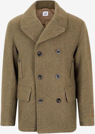 C.P. Company Kurzer Wollmantel mit Reversekragen