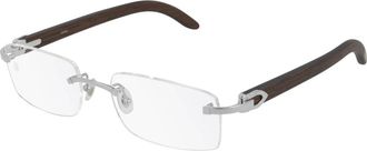 Cartier Glasses, unisex, Gray, Size: 53 MM Ct0052O Optical Frame