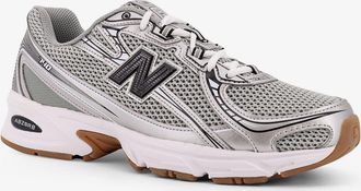 New Balance Mens Low-Top Mesh Sneakers Grey Polyester Trainers