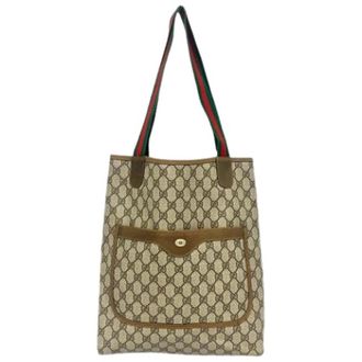 Gucci Pre-owned Vintage Tote Bag - Dames - Vintage Shopper - Bruin - ONE Size - Leer - Vintage