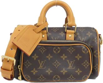 Louis Vuitton Marron Coated Canvas Boston Bag (Pre-Owned)