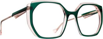 Caroline Abram Payton Optisch Montuur - unisex - Accessoires - Groen - Maat: 51 MM
