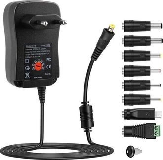 OEM Cargador Universal De Ca De 30 W, Fuente De Alimentaci&oacute;n De 3 V-12 V Ca A Cc De 3 V, 4,5 V, 5 V, 6 V, 7,5 V, 9 V, 12 V Y 2 A, Adaptador Transformador 