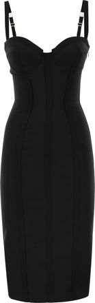 Elisabetta Franchi lichtgewicht cr&ecirc;pe-jurk met ruwe stof