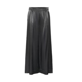 MY ESSENTIAL WARDROBE Wijde Broek - Dames - Broeken - Zwart - Maat: L
