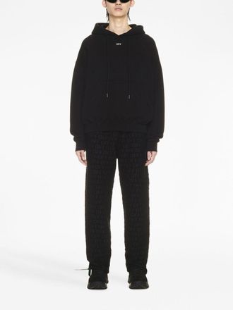 Off-white Mens Hooded Sweatshirt - Black Cotton - Size Medium