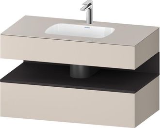 Duravit Qatego Lavabo Encastrado Con Base De Lavabo Consola, - Duravit