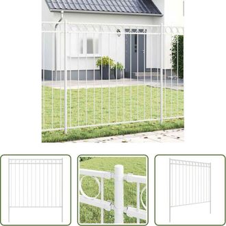 vidaXL vidaXL Recinzione bianca - Elemento Recinzione Bianco 170 x 170 cm Acciaio