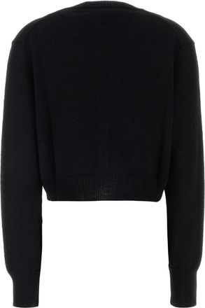 Our Legacy Womens Micro Cardi Cardigan Black Linen Merino Wool