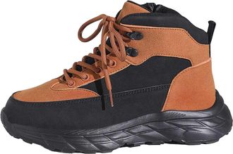 Generic Fashion Platform High Top Sneakers for Women Comfortable Lace Up Casual Athletic Everyday Wear Shoes Slip On Walking Work Ladies Size 5 UK