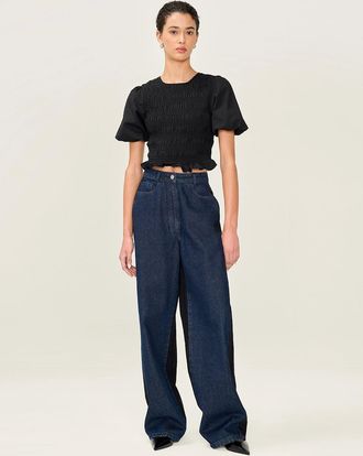 Omnes Womens Eddie Jean in Dark Indigo Wash - Navy - Size: 14