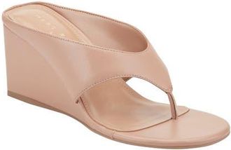 Marc Fisher Udena Wedge Flip Flop in Medium Natural at Nordstrom, Size 6.5