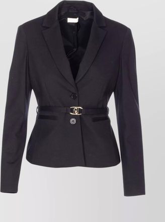 Liu Jo belted fitted jacket v-neck