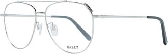 Bally Accessoires, unisex, Grijs, ONE Size, Zilveren Aviator Optische Frames