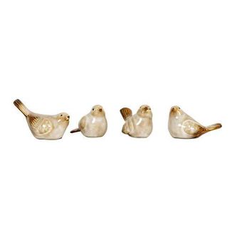 Foreside Home And Garden Set of 4 Bird Accents White Porcelain at Nordstrom