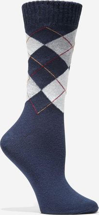 Cole Haan Womens Argyle Casual Crew Socks - Blue