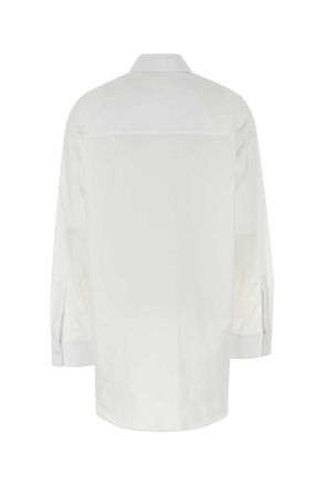 Givenchy Womens White Poplin Oversize Shirt Exterior: Cotton Camicie