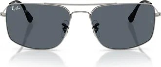 Ray-Ban Explorer 3 56mm Square Sunglasses in Gunmetal/blue at Nordstrom