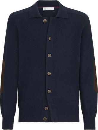 Brunello Cucinelli Cashmere Trui - Heren - Cashmere truien - Blauw - 2XL - Kasjmier - Truien & Vesten