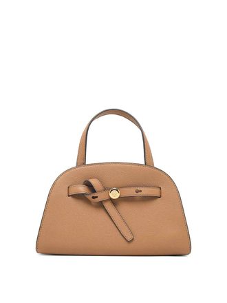 Tory Burch Romy Small Beige Leather Top Case