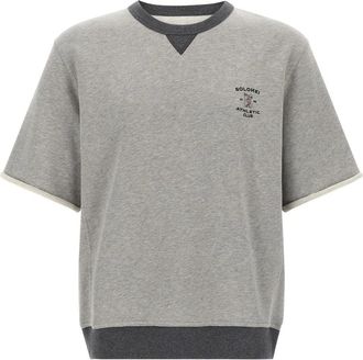 Brunello Cucinelli Hoodies & sweatvesten, Heren, Grijs, XL, Katoen, Solomei Athletic Club Sweatshirt
