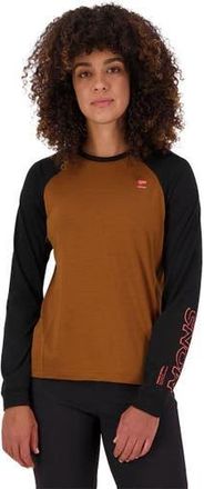 Mons Royale Tarn Merino Long-Sleeve Bike Jersey - Womens in Caramel/black at Nordstrom, Size X-Small