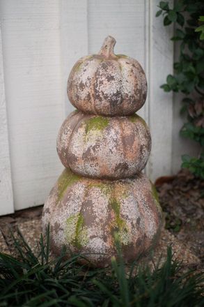 Kalalou Three Stacked Faux Concrete Pumpkins