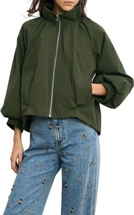 Veronica Beard Circe Faille Bubble Jacket in Army at Nordstrom, Size 16