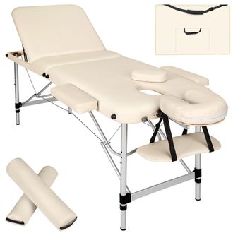 TecTake Massage Table Set in Beige