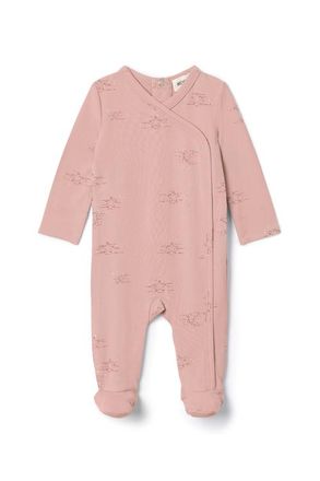 Mocha Girl Allover Stars Print Cotton Romper in Blossom at Nordstrom, Size 1M