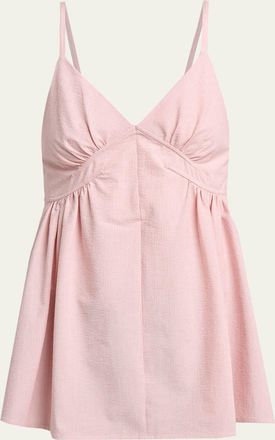 Proenza Schouler Barker Top In Seersucker