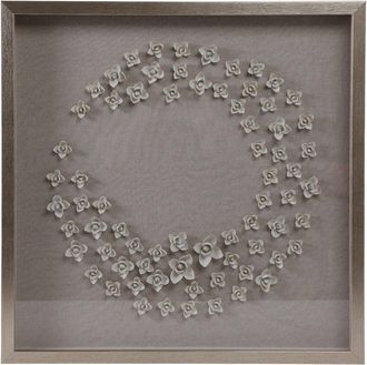 Sagebrook Home 30X30 Payens Dimensional Flower Shadowbox Art
