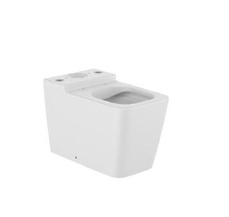 Roca Roca - Taza Rimless Con Salida Dual Para Inodoro De Tanque Bajo Square Inspira Color: Blanco Mate