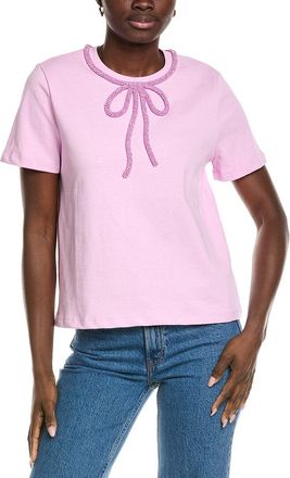 English Factory Beaded Bow T-Shirt