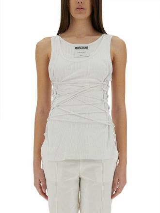 Moschino Slim Fit Ribbed Tank Top