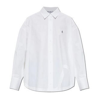 The Attico Dames, Blouses & Shirts, Wit, Maat: S Katoen