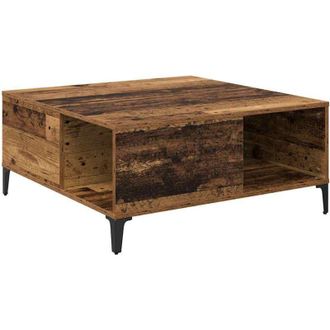 vidaXL Coffee Table Old Wood 80 x 80 x 36.5 cm Engineered Wood vidaXL