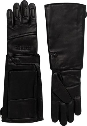 Maison Margiela Handschoenen met zakdetail - Heren - Handschoenen - Zwart - S - Leer - Accessoires